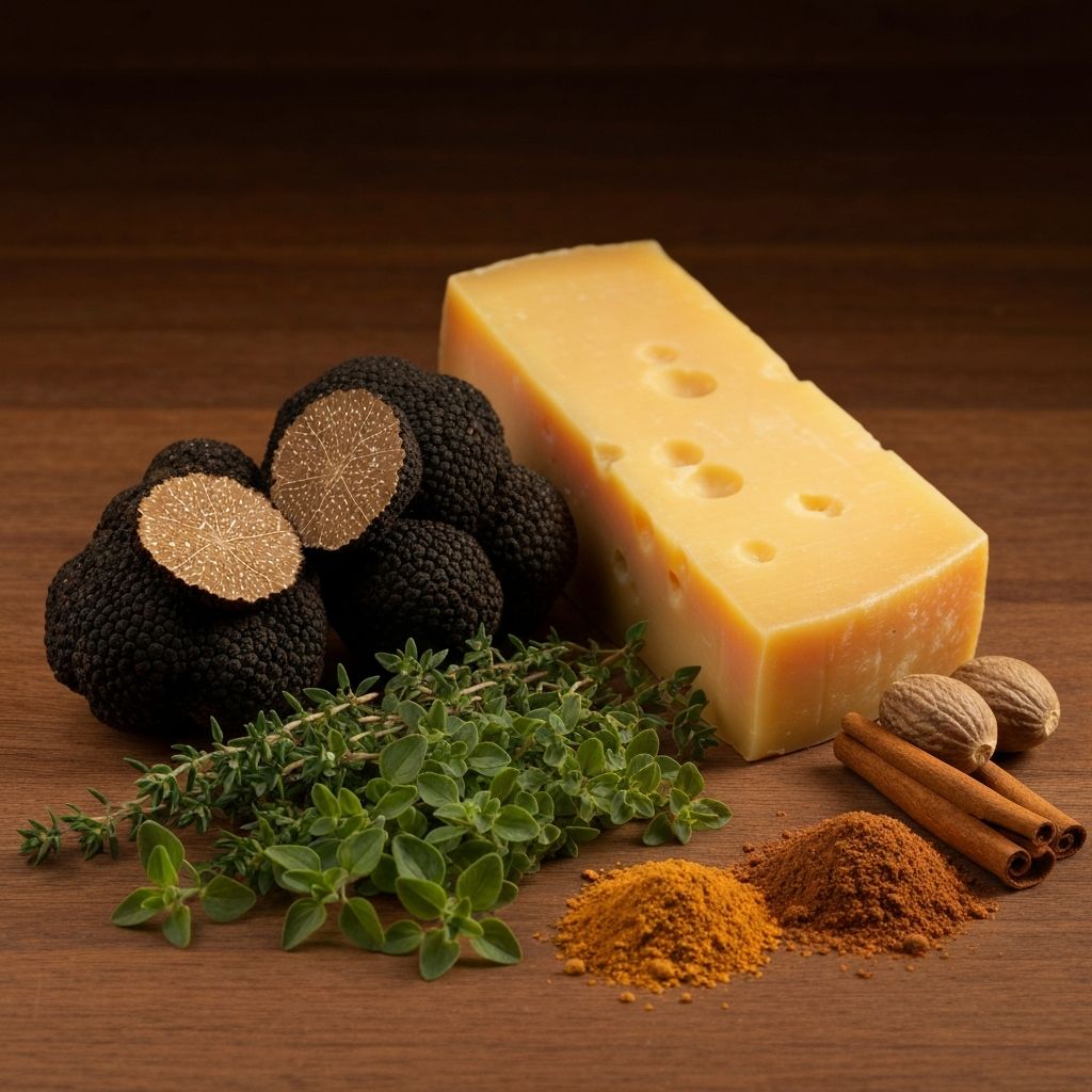 Fine gourmet ingredients and spices